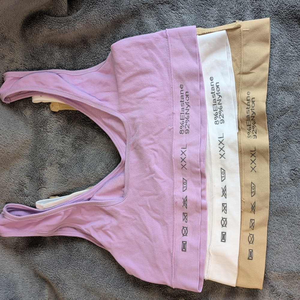 3 Sports Bras Light Support Size XXXL - Picture 2 of 9